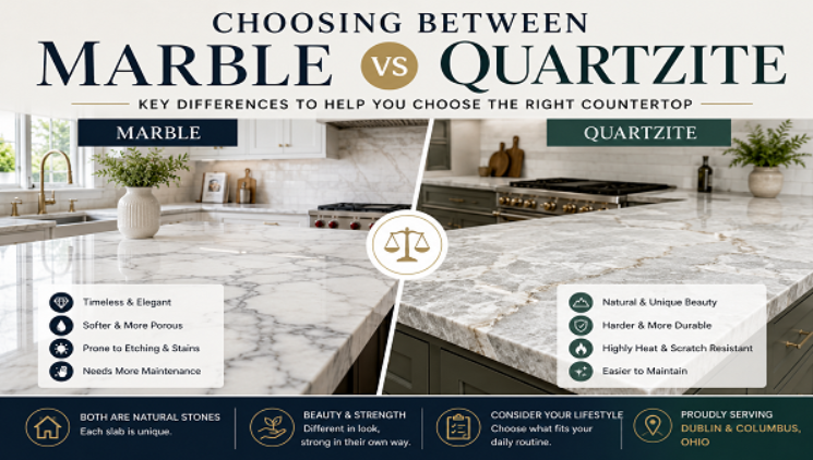 Marble and Quartzite Countertop Differences
